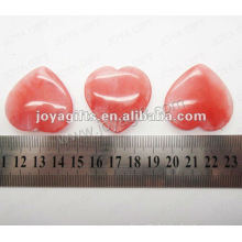 35MM Heart shape watermelon Crystal,high polished,high quality,natural heart shape stone